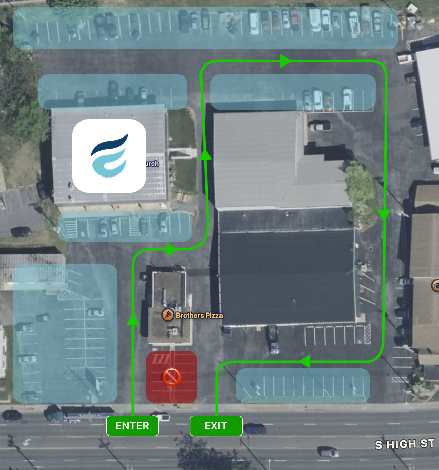 Parking and traffic flow